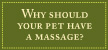 Why should your pet have a massage?